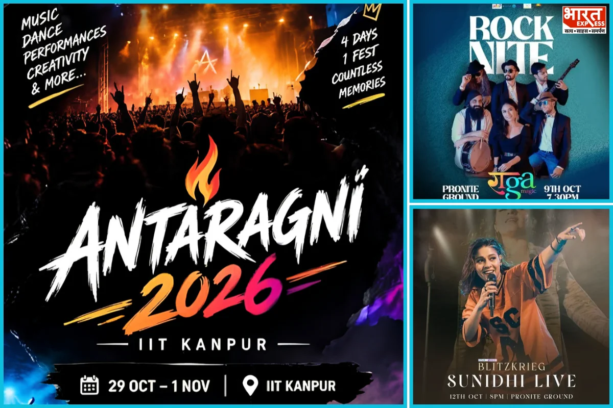 IIT Kanpur To Host 61st Antaragni 2026 From October 29; Bharat Express Named Media Partner