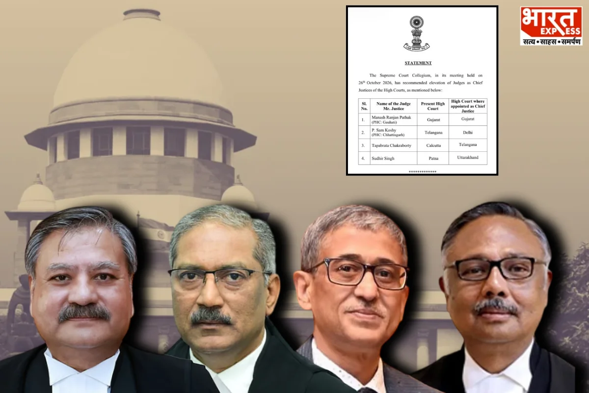 Supreme Court Collegium Recommends Four High Court Judges As Chief Justices