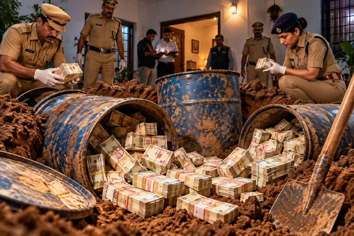 Prayagraj Cash Recovery: UP Police Unearth Rs 4–5 Crore From Three Buried Drums