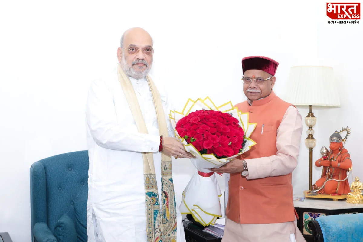 Telangana Governor Shiv Pratap Shukla Calls On Amit Shah