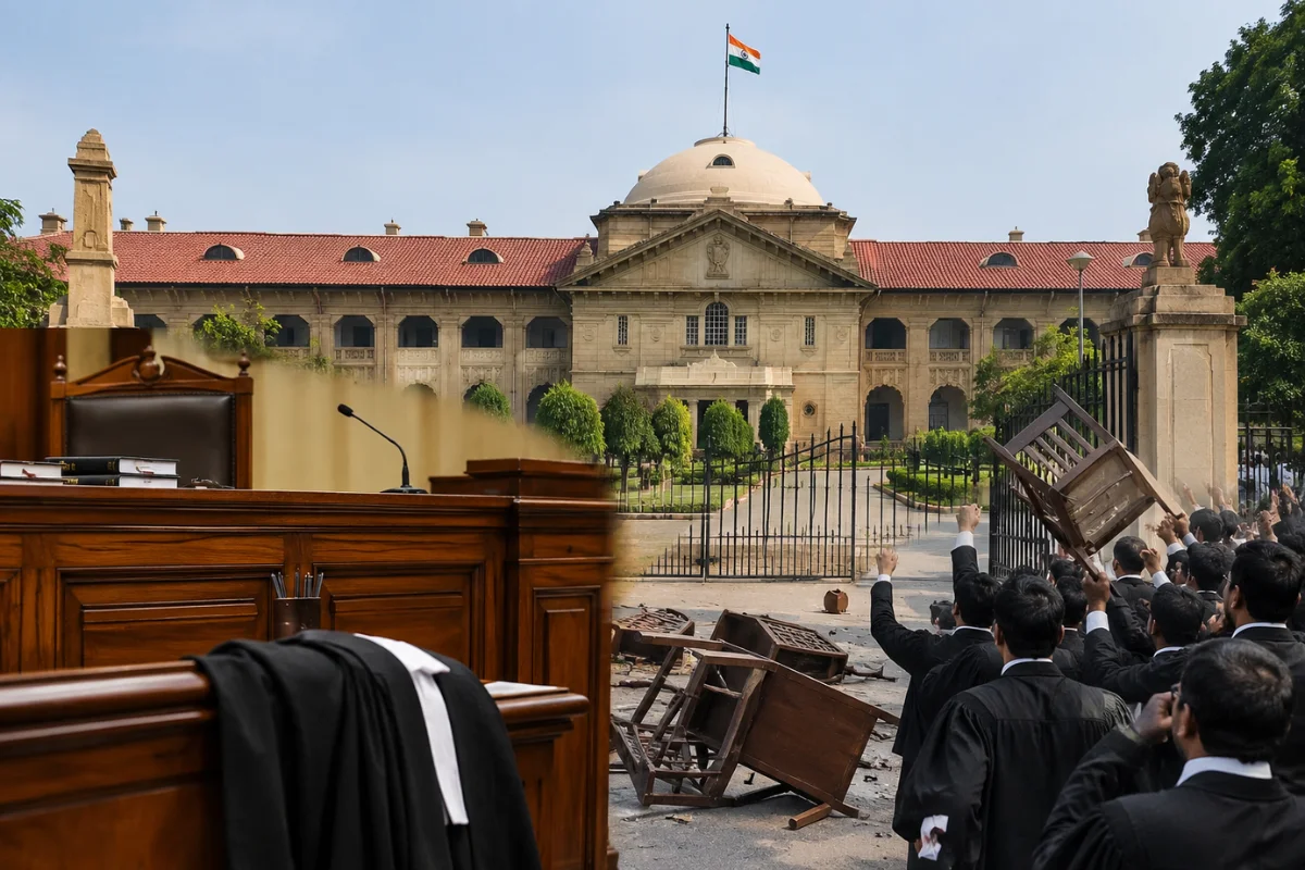 Allahabad High Court Lawyers Protest Against Judge, Disrupt Court Proceedings